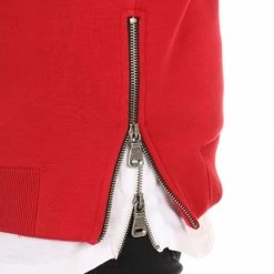 Meilleure vente 🥰 Sweat Capuche Oversize Zip 201 Rouge de LBO 🔔 -France LBO Soldes Boutique lbo 103580 fab shalbo 201 20180828T150135 022