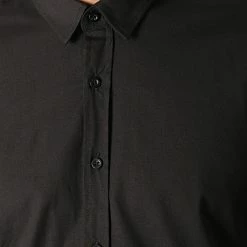 Bon marché 🎁 Chemise Manches Longues Slim Fit 158 Noir de LBO 👍 -France LBO Soldes Boutique lbo 103635 FAB SHALBO 158 20190419T135616 03