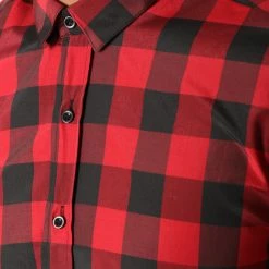 Vente flash 🔔 Chemise Manches Longues Slim Fit 159 Carreaux Noir Rouge de LBO 🔔 -France LBO Soldes Boutique lbo 103638 FAB SHALBO 159 20181009T164433 03