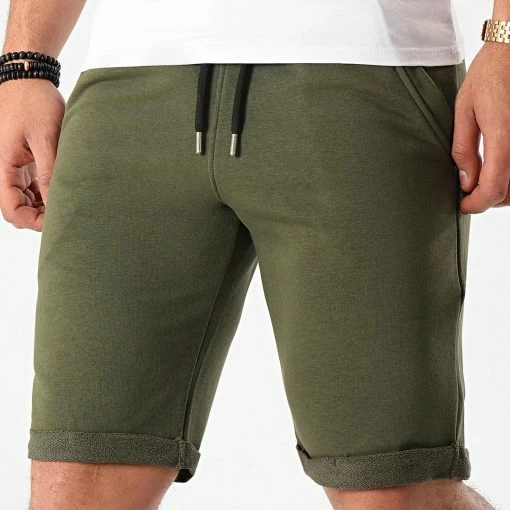 Meilleure vente 🛒 Short Jogging 233 Vert Kaki de LBO 😍 -France LBO Soldes Boutique lbo 105108 FAB SHALBO 233 20200218T144451 01
