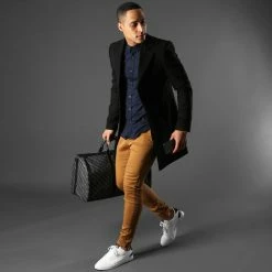 Nouveau 😀 Chemise Manches Longues Slim Fit 293 Bleu Marine de LBO ❤️ -France LBO Soldes Boutique lbo 112276 FAB SHALBO 293 TPDT 20210113T113030 05