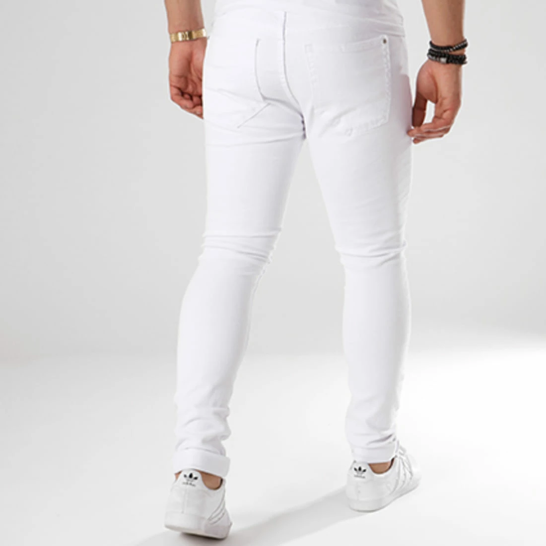 Bon marché 🎉 Jean Skinny LC-B-1 Blanc de LBO 🌟 6 Bon marché 🎉 Jean Skinny LC-B-1 Blanc de LBO 🌟 – Image 4
