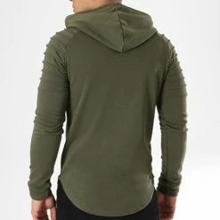 Le moins cher 😍 Sweat Capuche Oversize 407 Vert Kaki de LBO 👏 -France LBO Soldes Boutique lbo 136687 fab shalbo 407 20180903T143417 05