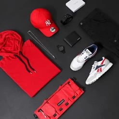 Remise 😉 Sweat Capuche Oversize 410 Rouge de LBO 👏 -France LBO Soldes Boutique lbo 136691 FAB SHALBO 410 20200214T090813 06