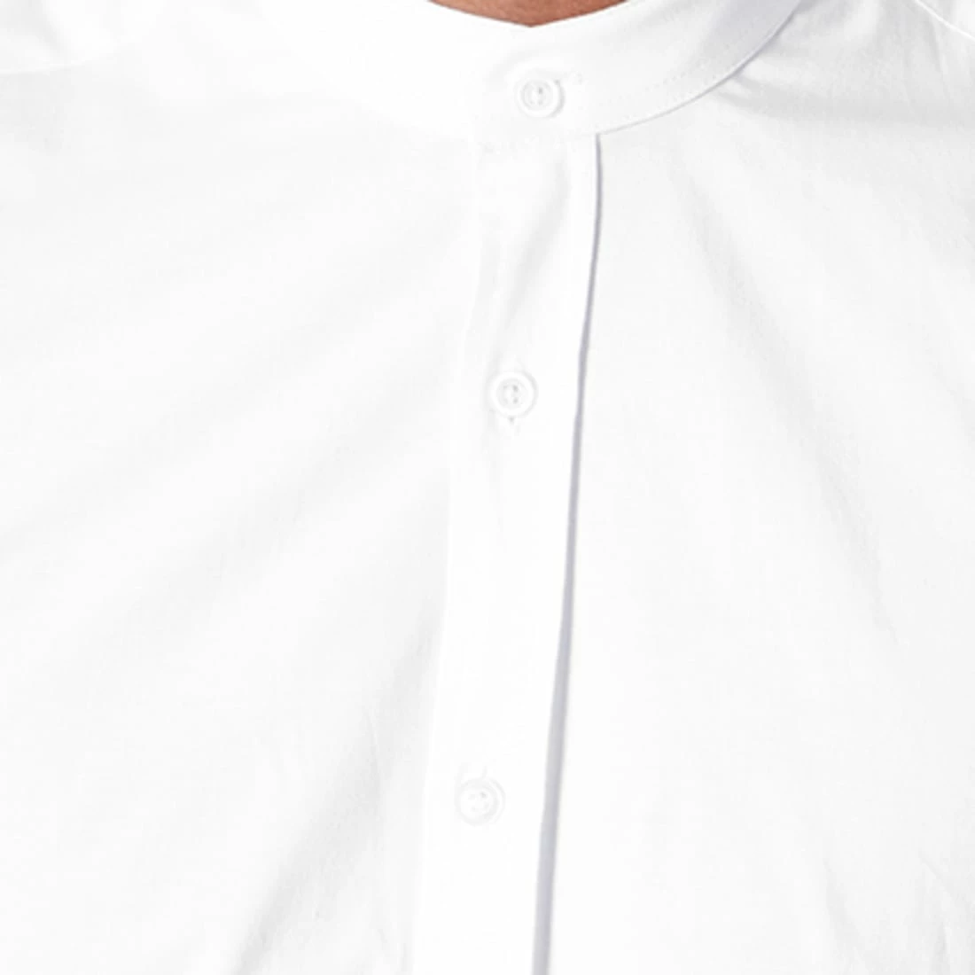 De gros 🥰 Chemise Manches Longues Col Mao Slim Fit 404 Blanc de LBO 🧨 4 De gros 🥰 Chemise Manches Longues Col Mao Slim Fit 404 Blanc de LBO 🧨 – Image 2