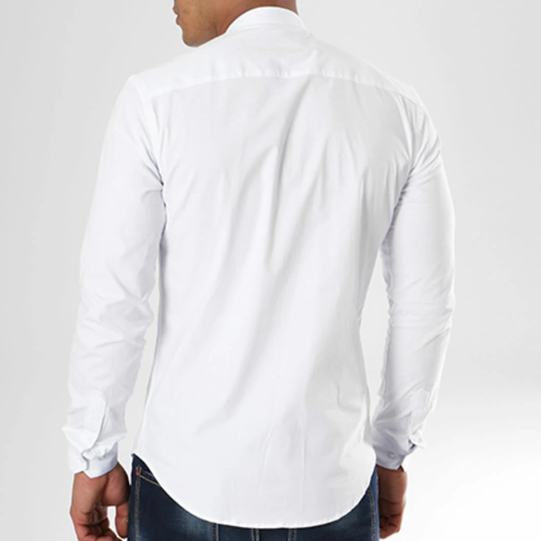 De gros 🥰 Chemise Manches Longues Col Mao Slim Fit 404 Blanc de LBO 🧨 7 De gros 🥰 Chemise Manches Longues Col Mao Slim Fit 404 Blanc de LBO 🧨 – Image 5