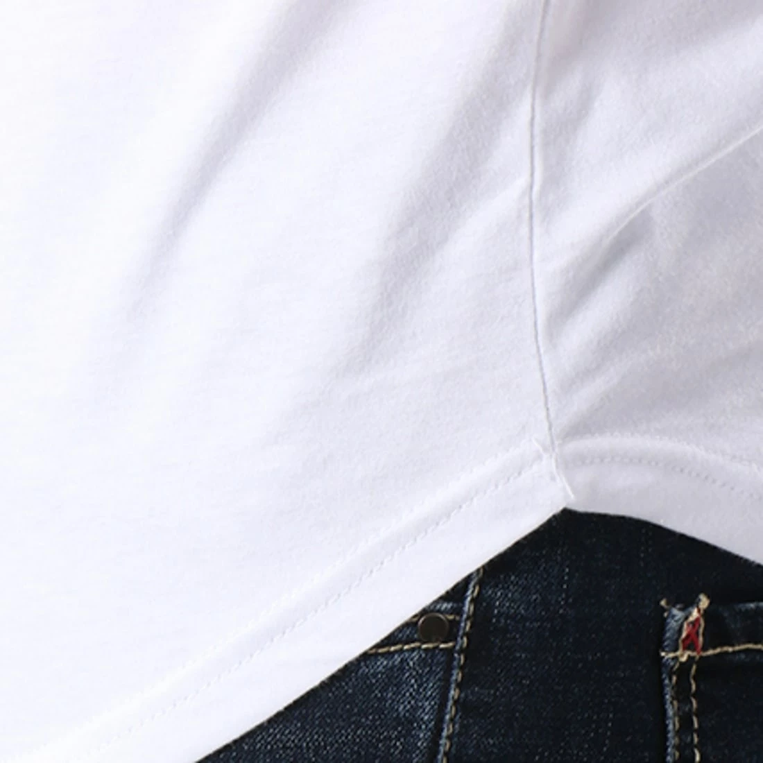 Tout neuf ❤️ Tee 👚 Shirt Oversize Avec Bandes Noir Et Rouge 454 Blanc de LBO ❤️ 6 Tout neuf ❤️ Tee 👚 Shirt Oversize Avec Bandes Noir Et Rouge 454 Blanc de LBO ❤️ – Image 4