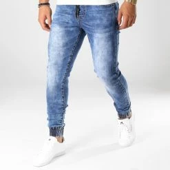 Bon marché ⌛ Jogger Pant Skinny 👖 Jeans 20180426-1 Denim Bleu Medium de LBO 🎉