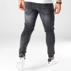 Remise 💯 Jogger Pant Skinny 👖 Jeans 20180426-2 Denim Noir de LBO 👏 -France LBO Soldes Boutique lbo 158690 FAB LBO 20180426 2 BLACK 20181026T160544 05