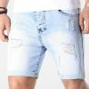 Acheter 🔥 Short Jean Avec Dechirures LB054-B5 Bleu Clair de LBO 🧨 -France LBO Soldes Boutique lbo 165412 FAB LBO LB054 B5 LIGHT DESTR 20190415T144545 01