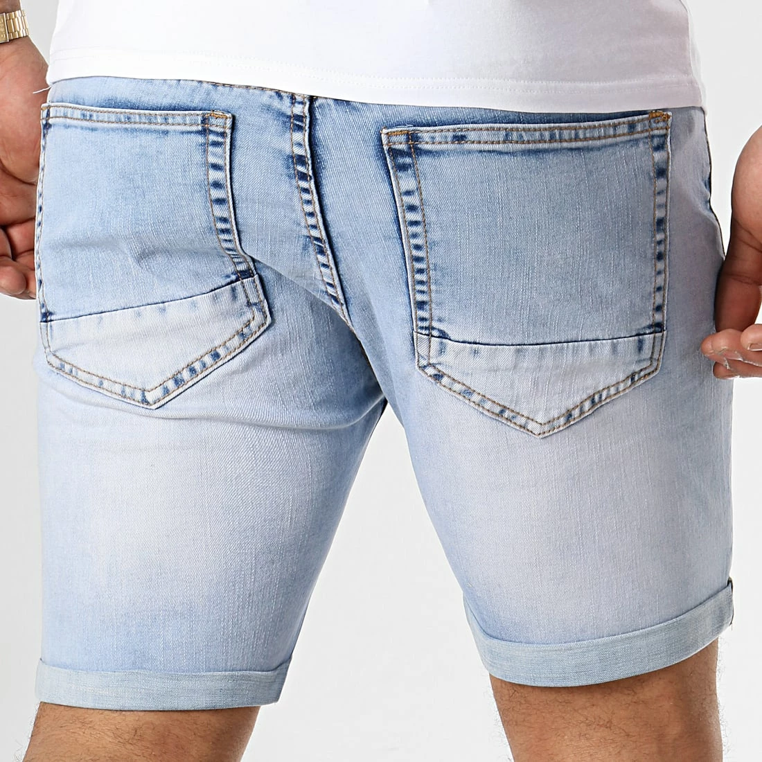 Acheter 🔥 Short Jean Avec Dechirures LB054-B5 Bleu Clair de LBO 🧨 6 Acheter 🔥 Short Jean Avec Dechirures LB054-B5 Bleu Clair de LBO 🧨 – Image 4