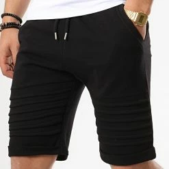 Meilleure vente 👏 Short Jogging Avec Empiecements 651 Noir de LBO ❤️