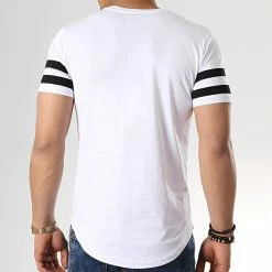 Bon marché 🛒 Lot de 2 Tee 👕 Shirts Oversize Avec Bandes 718 Noir Et Blanc de LBO 🎁 -France LBO Soldes Boutique lbo 173224 FAB SHALBO 718 20190327T164013 04