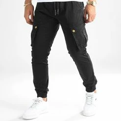 Nouveau 👍 Pantalon Cargo Skinny Jumbo Noir de LBO 👏