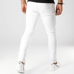 Vente flash 👏 Jean Skinny Avec Déchirures LB054-5 Blanc de LBO ⭐ -France LBO Soldes Boutique lbo 187767 FAB LBO LB054 5 WHITE 20190718T163733 05