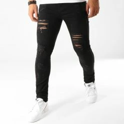 Top 10 🎁 Jean Skinny Avec Déchirures LB054-6 Noir de LBO 👍