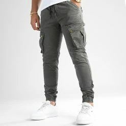 Bon marché 👍 Pantalon Cargo Skinny Jumbo Gris Anthracite de LBO ❤️ -France LBO Soldes Boutique lbo 192278 FAB LBO JUMBO ANTHRACITE TPDT 20220722T151401 01