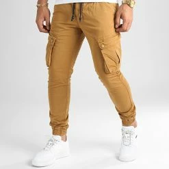 De gros ✔️ Pantalon Cargo Skinny Jumbo Camel de LBO 🎁