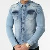 Tout neuf 🎁 Chemise Manches Longues Jean Super Skinny Fit 979 Bleu Denim de LBO 🎉