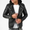 Meilleur prix ✔️ Veste Biker Avec Capuche 79716-1 Noir Doré de LBO 👍 -France LBO Soldes Boutique lbo 194249 FAB LBO 79716 1 20191129T152729 01