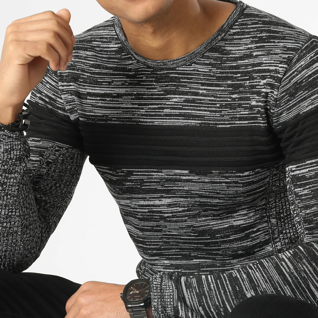 Meilleur prix 😍 Pull Slim Fit PU102 Noir de LBO ⌛ 3 Meilleur prix 😍 Pull Slim Fit PU102 Noir de LBO ⌛