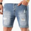 Meilleure affaire ✨ Short Jean Avec Dechirures LB054-B54 Bleu Medium de LBO 🎉 -France LBO Soldes Boutique lbo 204809 FAB LBO LB054 B54 MEDIUM DESTR 20200311T165810 01