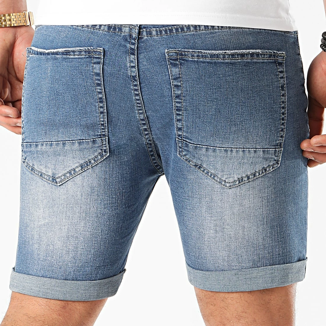 Meilleure affaire ✨ Short Jean Avec Dechirures LB054-B54 Bleu Medium de LBO 🎉 6 Meilleure affaire ✨ Short Jean Avec Dechirures LB054-B54 Bleu Medium de LBO 🎉 – Image 4