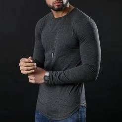 Budget 👍 Lot De 2 Tee 👚 Shirts Oversize Manches Longues Unis 961 Gris Anthracite Et Noir de LBO ✨ -France LBO Soldes Boutique lbo 205172 FAB SHALBO 961 20200106T112703 06