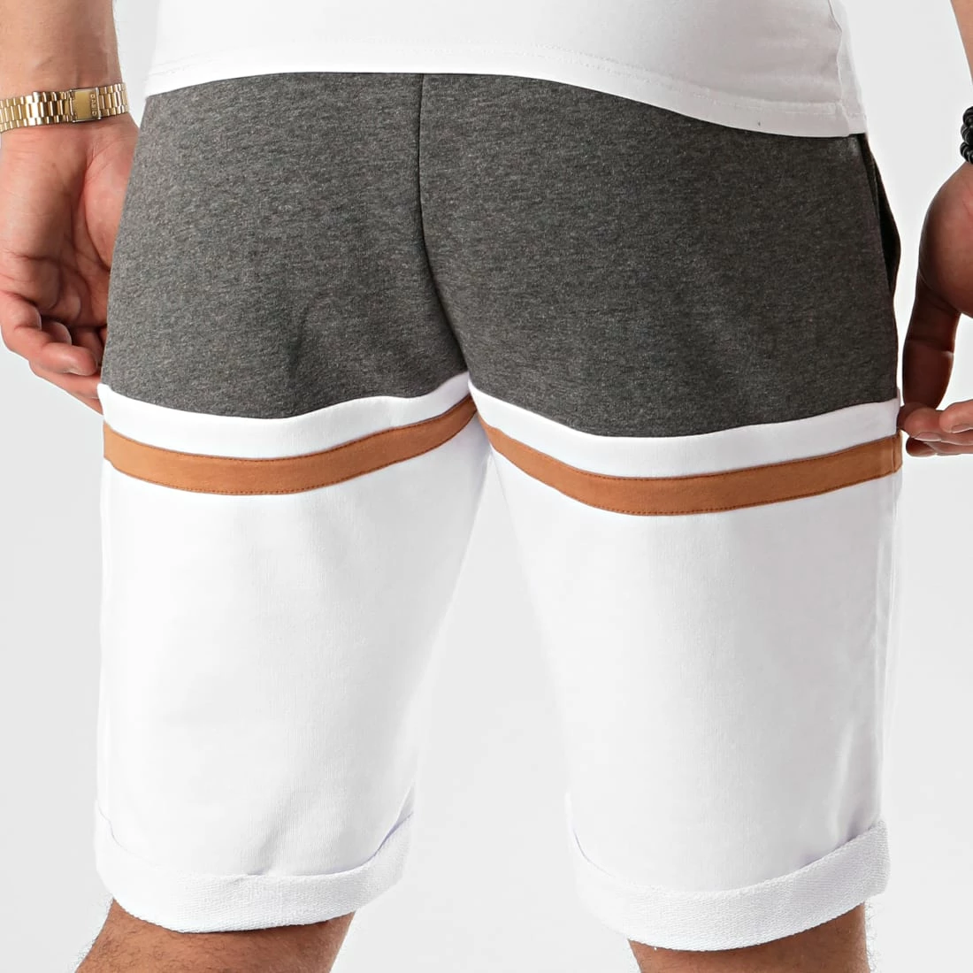 Vente flash ✔️ Short Jogging Tricolore 1058 Anthracite Blanc Camel de LBO ✨ 4 Vente flash ✔️ Short Jogging Tricolore 1058 Anthracite Blanc Camel de LBO ✨ – Image 2