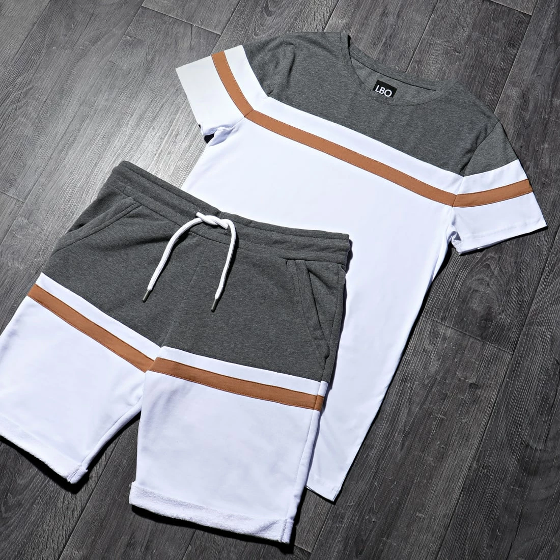 Vente flash ✔️ Short Jogging Tricolore 1058 Anthracite Blanc Camel de LBO ✨ 5 Vente flash ✔️ Short Jogging Tricolore 1058 Anthracite Blanc Camel de LBO ✨ – Image 3