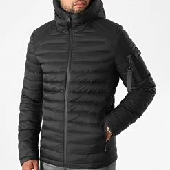 Nouveau 😀 Doudoune Capuche Ultralight Noir de LBO 🧨