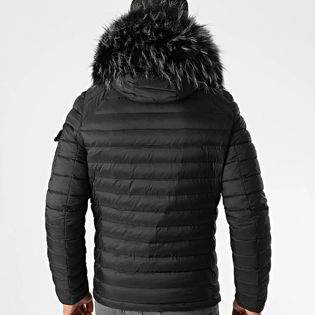 Budget 🧨 Doudoune Capuche Ultralight Avec Fourrure Noir Melange de LBO ⌛ 6 Budget 🧨 Doudoune Capuche Ultralight Avec Fourrure Noir Melange de LBO ⌛ – Image 4