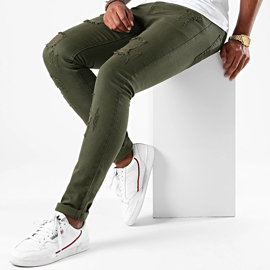 De gros 🧨 Jean Skinny Avec Déchirures LB054K20 Khaki de LBO 💯 5 De gros 🧨 Jean Skinny Avec Déchirures LB054K20 Khaki de LBO 💯 – Image 3