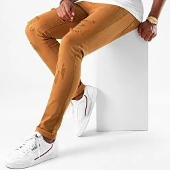 Vente flash 🤩 Jean Skinny Avec Déchirures LB054C20 Camel de LBO 🛒 -France LBO Soldes Boutique lbo 221361 FAB LBO LB054C20 CAMELDENIM 20200813T160631 03