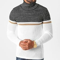 De gros ⭐ Pull Col Roulé Tricolore JUM-40 Blanc Noir Chiné Marron de LBO 🎉 8 De gros ⭐ Pull Col Roulé Tricolore JUM-40 Blanc Noir Chiné Marron de LBO 🎉 -France LBO Soldes Boutique lbo 222376 FAB LBO 1006 JUM 40 20200811T163905 03
