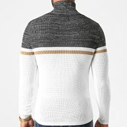 De gros ⭐ Pull Col Roulé Tricolore JUM-40 Blanc Noir Chiné Marron de LBO 🎉 9 De gros ⭐ Pull Col Roulé Tricolore JUM-40 Blanc Noir Chiné Marron de LBO 🎉 -France LBO Soldes Boutique lbo 222376 FAB LBO 1006 JUM 40 20200811T163908 04