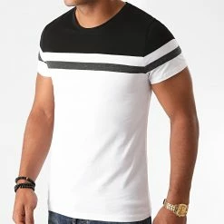 Meilleur prix 🎉 Lot de 2 Tee 👕 Shirts Tricolore 1241 Gris Anthracite Blanc Noir de LBO ✨ -France LBO Soldes Boutique lbo 225832 FAB SHALBO 1241 20200901T140158 02