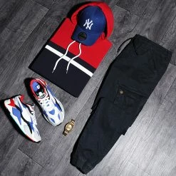 Sortie 👍 Sweat Capuche Tricolore 1272 Rouge Blanc Bleu Marine de LBO 🛒 -France LBO Soldes Boutique lbo 225842 FAB SHALBO 1272 20200820T091058 05