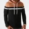 Promo 🎉 Sweat Capuche Slim Fit Tricolore 1273 Camel Blanc Noir de LBO 🔔 2 Promo 🎉 Sweat Capuche Slim Fit Tricolore 1273 Camel Blanc Noir de LBO 🔔 -France LBO Soldes Boutique lbo 225843 FAB SHALBO 1273 20200901T140240 01