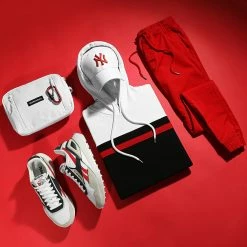 Meilleure affaire 😍 Sweat Capuche Tricolore 1274 Blanc Rouge Noir de LBO ⌛ -France LBO Soldes Boutique lbo 225844 FAB SHALBO 1274 20210816T111343 06