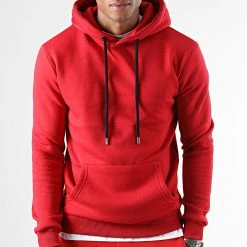 Coupon 🔥 Sweat Capuche 1295 Rouge de LBO 🛒