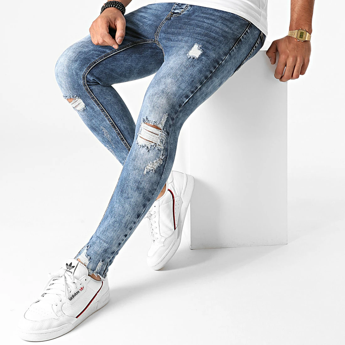 Nouveau ❤️ Jean Skinny LB0547AH2 Bleu Medium de LBO 👍 4 Nouveau ❤️ Jean Skinny LB0547AH2 Bleu Medium de LBO 👍 – Image 2