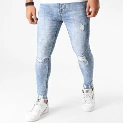 Promo 😉 Jean Super Skinny Fit LB054-AH2 Bleu Wash de LBO ❤️