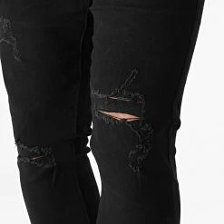 Meilleur prix 🥰 Jean Super Skinny Fit Destroy 72215-AH2 Noir de LBO ✨ -France LBO Soldes Boutique lbo 228279 FAB LBO 72215 AH2 BLACK 20200930T134211 03