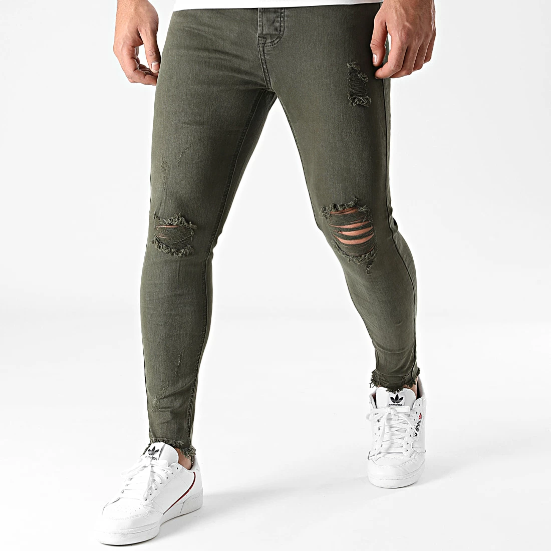 Sortie 🎁 Jean Skinny Avec Déchirures KA9AH20 Khaki de LBO 😉 3 Sortie 🎁 Jean Skinny Avec Déchirures KA9AH20 Khaki de LBO 😉