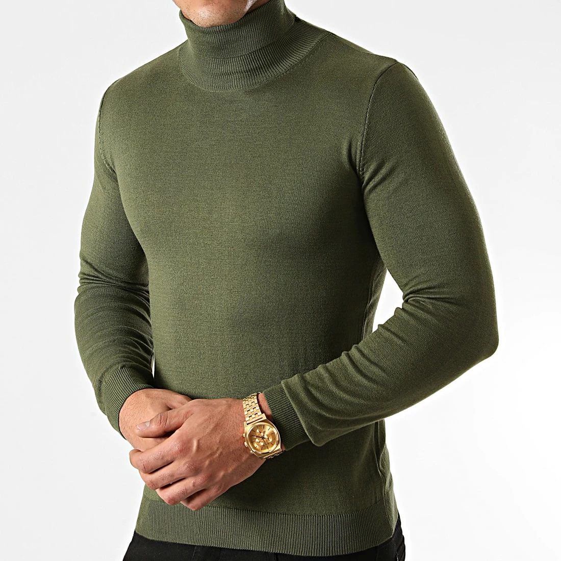 Vente flash 🔔 Pull Col Roulé Slim Fit JUM-83 Khaki de LBO 😉 3 Vente flash 🔔 Pull Col Roulé Slim Fit JUM-83 Khaki de LBO 😉