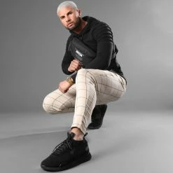 Offres 🛒 Lot De 2 Sweats Capuche Oversize 1286 Noir Et Camel de LBO ⌛ -France LBO Soldes Boutique lbo 230688 FAB SHALBO 1286 20210104T114401 06