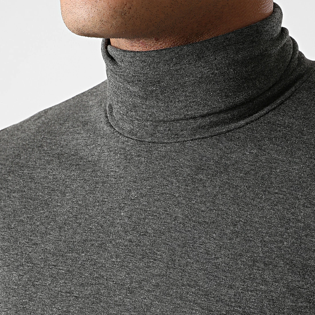 Le moins cher 🔥 Lot De 3 Tee 👚 Shirt Col Roulé Manches Longues Uni 1340 Noir Gris Anthracite Blanc de LBO 👏 5 Le moins cher 🔥 Lot De 3 Tee 👚 Shirt Col Roulé Manches Longues Uni 1340 Noir Gris Anthracite Blanc de LBO 👏 – Image 3