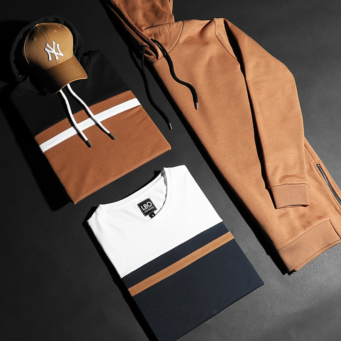 Vente flash ✨ Tee 👕 Shirt Manches Longues Tricolore 1359 Bleu Marine Camel Blanc de LBO 🤩 5 Vente flash ✨ Tee 👕 Shirt Manches Longues Tricolore 1359 Bleu Marine Camel Blanc de LBO 🤩 – Image 3