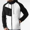 Promo 🔔 Veste Zippée Capuche Bimatière 0004 Blanc Noir de LBO 🌟 -France LBO Soldes Boutique lbo 236465 FAB 1070574 0004 20201211T144727 01